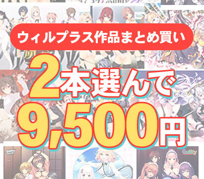 【まとめ買い】2本選んで9，500円！ウィルプラス作品まとめ買い