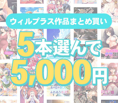 【まとめ買い】5本選んで5，000円！ウィルプラス作品まとめ買い