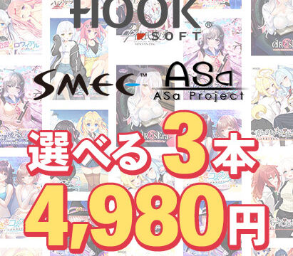 【まとめ買い】HOOKSOFT・SMEE・ASaProject選べるFD3本4，980円 第2弾